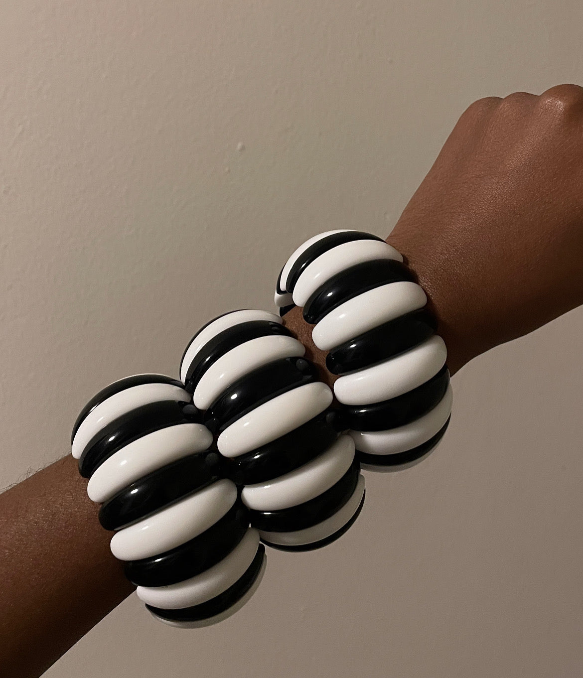 Jumbo Black & White Bangle