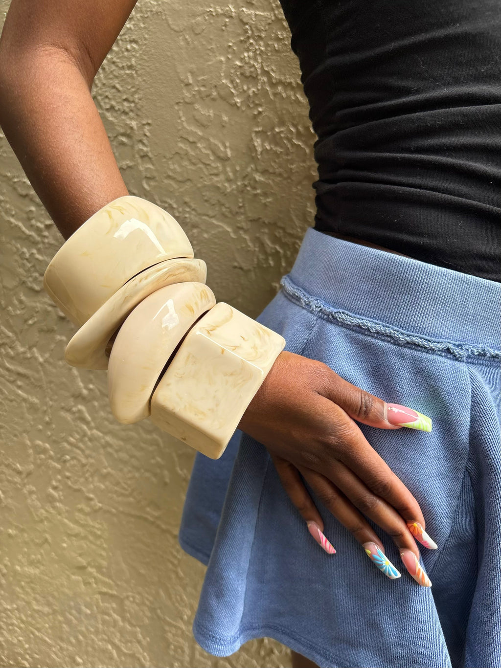 Tan Irregular Bangles