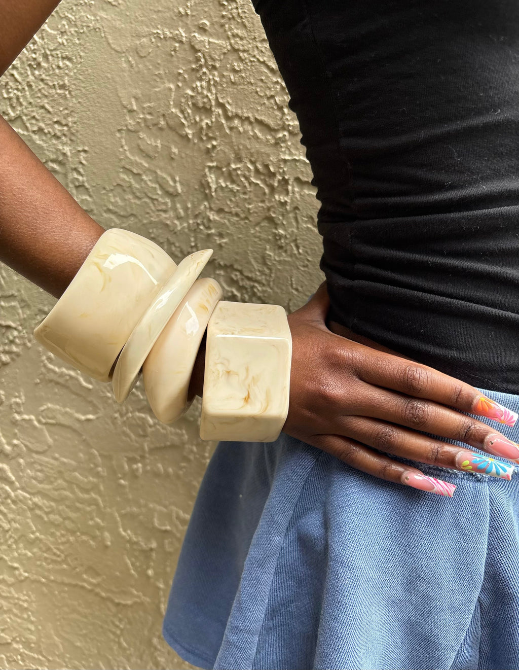 Tan Irregular Bangles