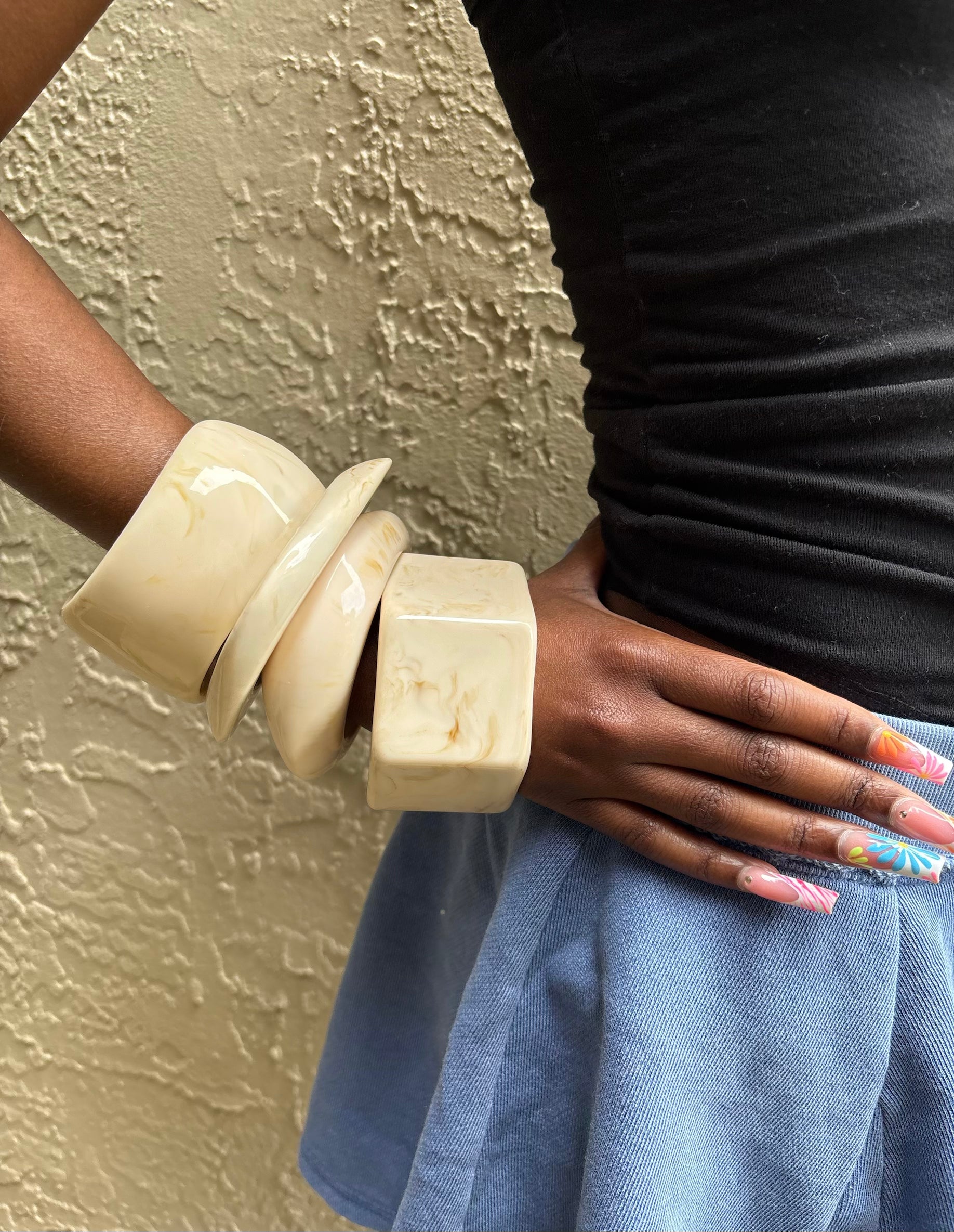 Tan Irregular Bangles
