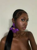 Purple Flower Earrings